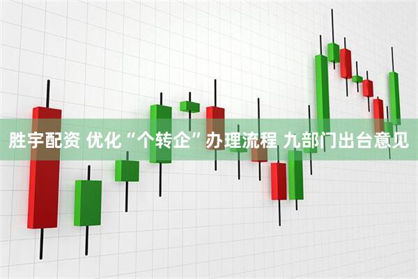 胜宇配资 优化“个转企”办理流程 九部门出台意见